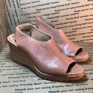 Sorel Very Nice Brown Leather Sling Back Open toe